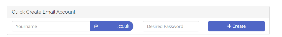 Quick Create Email Account